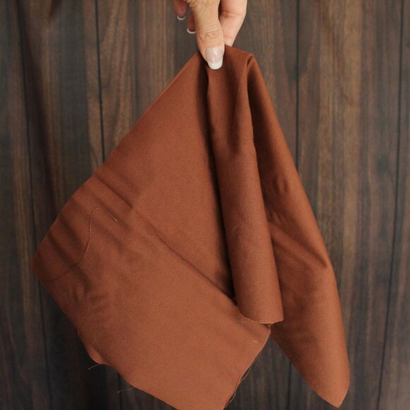 Vintage Fabric Fat Quarter, Brown Cotton Quilt Fabric Scrap, 18x22" - Picture 9 of 10